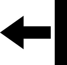 Left Arrow From One Verical Line Line Art Svg Vector, Free Vectors File
